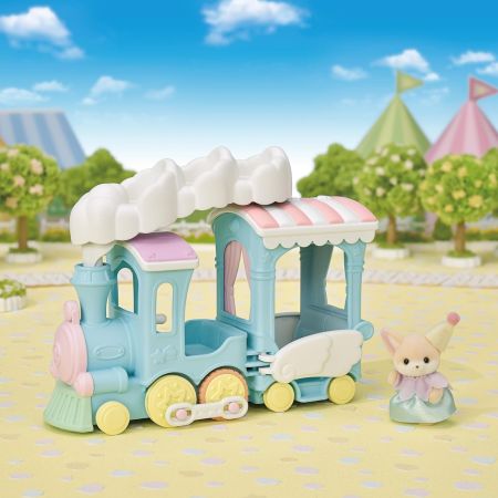 Set de joaca cu figurina Trenulet si Vulpita Fennec, 3 ani+, Sylvanian Families 731335