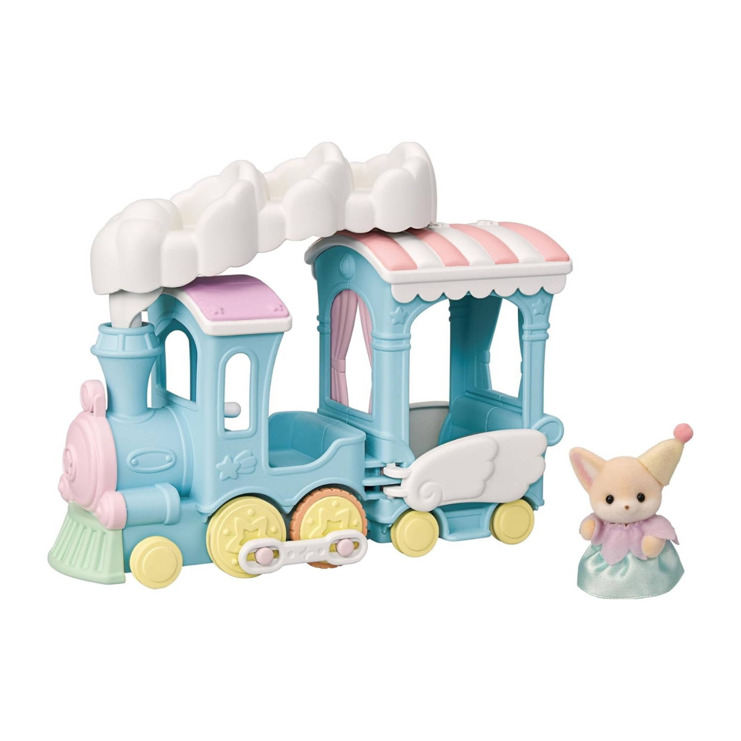 Set de joaca cu figurina Trenulet si Vulpita Fennec, 3 ani+, Sylvanian Families
