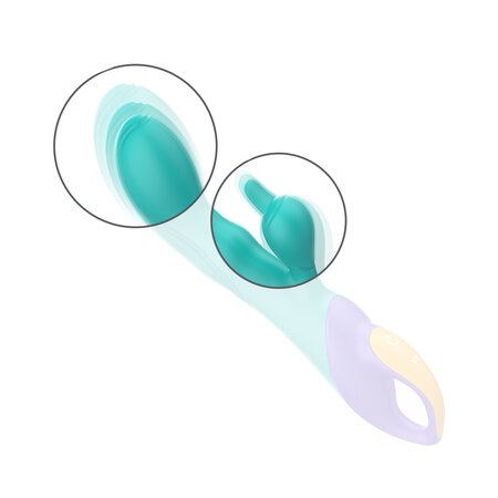 Vibrator tip Rabbit Fred, Turcoaz, Intense 731410