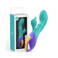 Vibrator tip Rabbit Fred, Turcoaz, Intense