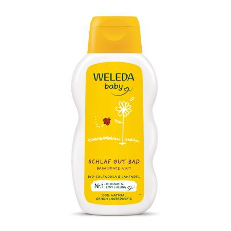 Gel de baie pentru bebelusi cu galbenele, pentru un somn linistit, 200 ml, Weleda