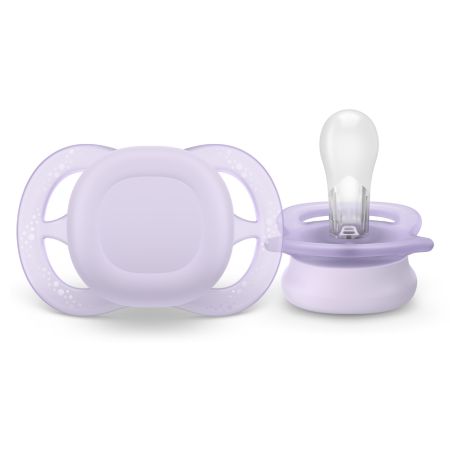 Suzete Ultra Start Philips Avent, Mov-Portocaliu, 0-2 luni, SCF075/11, 2 bucati, Philips 731421