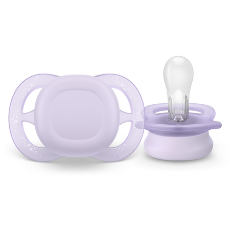 Suzete Ultra Start Philips Avent, Mov-Portocaliu, 0-2 luni, SCF075/11, 2 bucati, Philips 731421