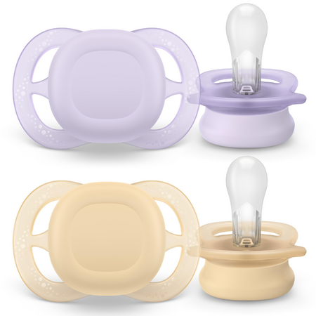 Suzete Ultra Start Philips Avent, Mov-Portocaliu, 0-2 luni, SCF075/11, 2 bucati, Philips 731428
