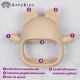 Jucarie pentru dentitie din silicon, Bubble Beige, Manusa Kitty, 3 luni+, Appekids 731497