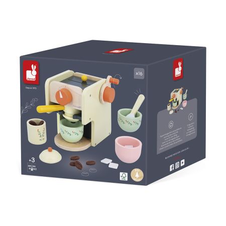 Espressor de cafea Shiny Grandma, + 3 ani, 5 accesorii, Janod 731467