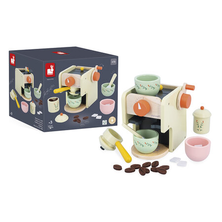 Espressor de cafea Shiny Grandma, + 3 ani, 5 accesorii, Janod 731464