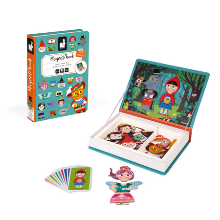 Joc educativ cu piese magnetice, Personaje din povesti, + 3 ani, Janod 731529