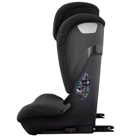 Scaun auto cu isofix I-Size Q-Fix, 100-150 cm, Black, 4 ani+, Appekids 731554