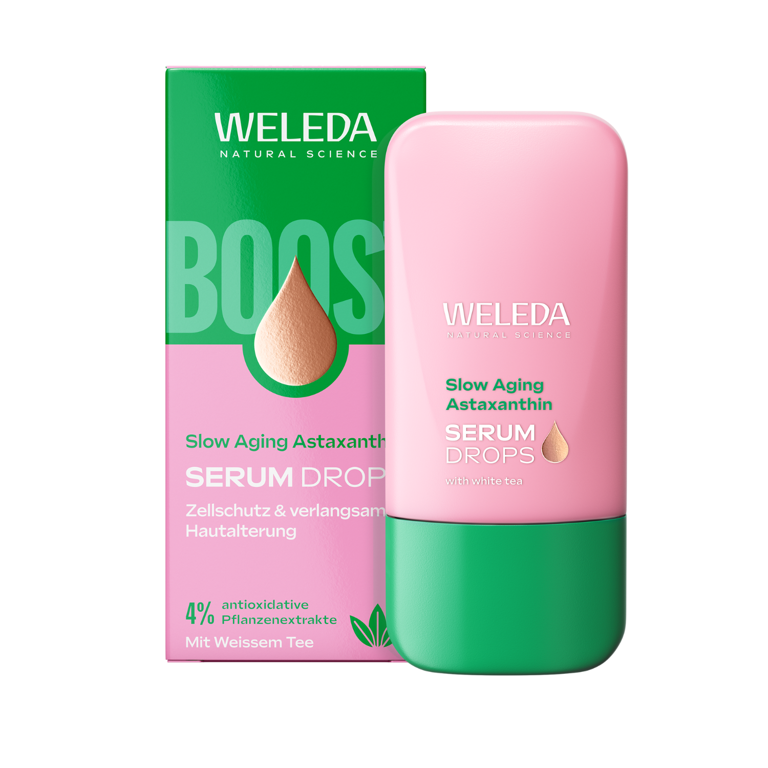 Picaturi ser anti-age Slow Ageing Astaxanthin Booster Drops, 30 ml, Weleda