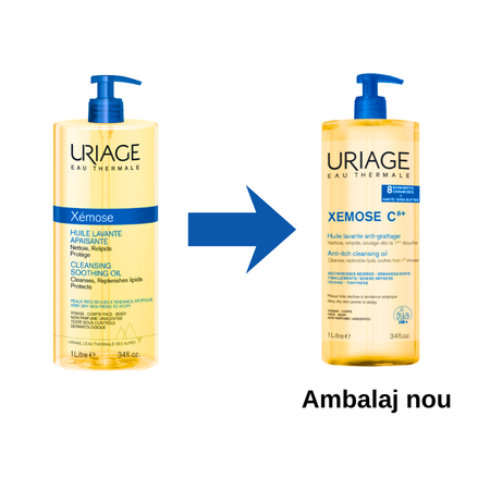Ulei de curatare anti-prurit Xemose C8+, 1 litru, Uriage 739838