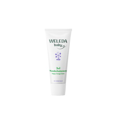 Crema pentru zona scutecului 3 în1 cu nalba alba Baby Derma, 50 ml, Weleda