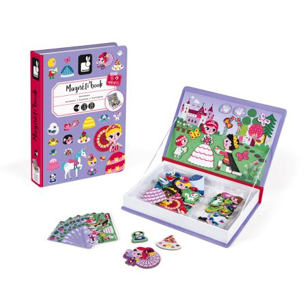 Joc educativ cu piese magnetice, Printese, + 3 ani, Janod 731583