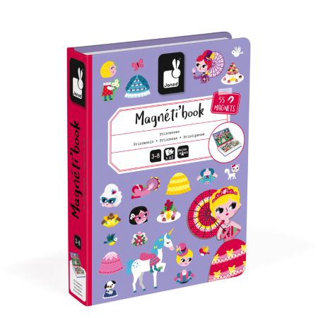 Joc educativ cu piese magnetice, Printese, + 3 ani, Janod