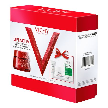 Pachet Xmas Liftactiv Collagen 16, 74 ml, Vichy