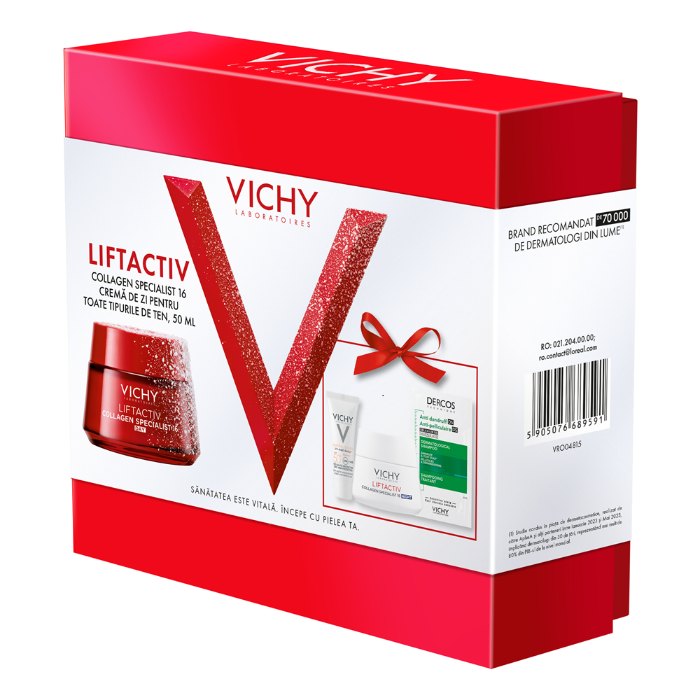Pachet Xmas Liftactiv Collagen 16, 74 ml, Vichy