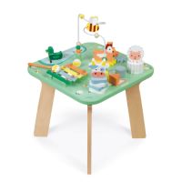 Masuta din lemn cu activitati, Pretty Meadow, + 1 an, Janod