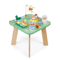 Masuta din lemn cu activitati, Pretty Meadow, + 1 an, Janod