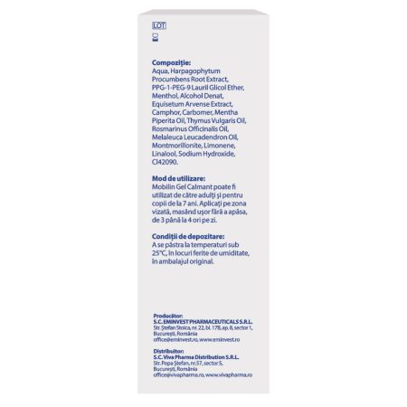 Mobilin Gel calmant roll-on, 50 ml, Viva Pharma 731677