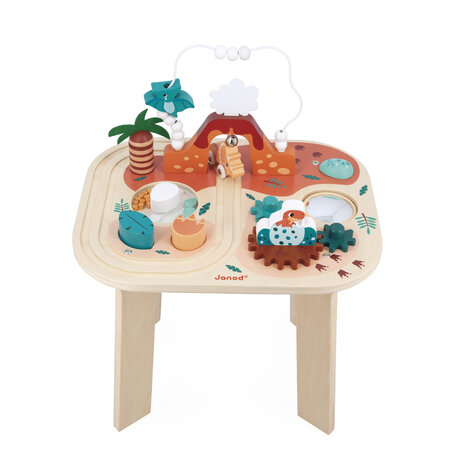 Masuta din lemn cu activitati Dino, + 1 an, Janod 731699