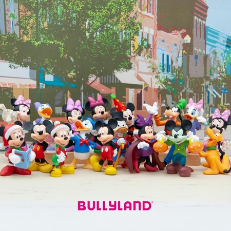 Set 2 figurine Minnie si Mickey, Craciun, 3 ani+, Bullyland 731704