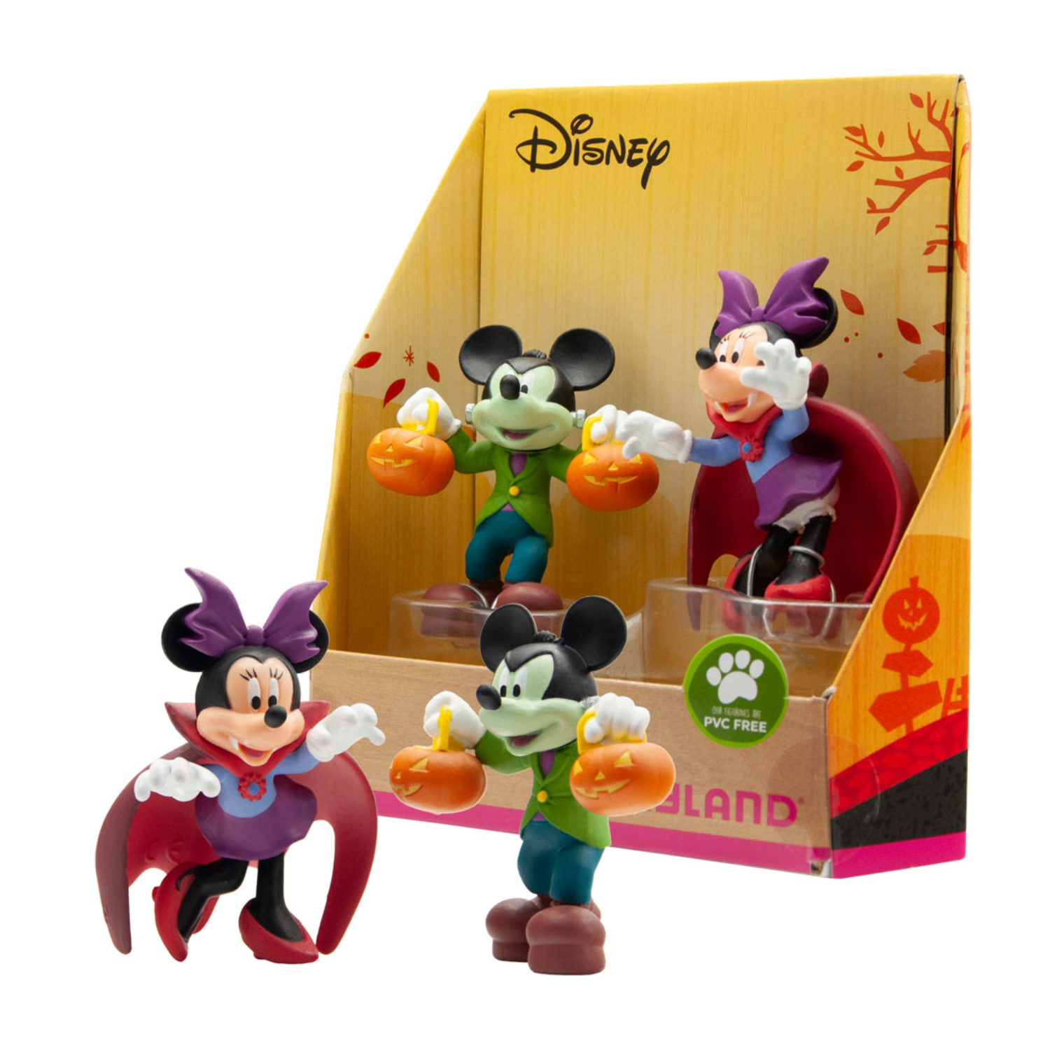 Set 2 figurine Minnie si Mickey, Halloween, 3 ani+, Bullyland