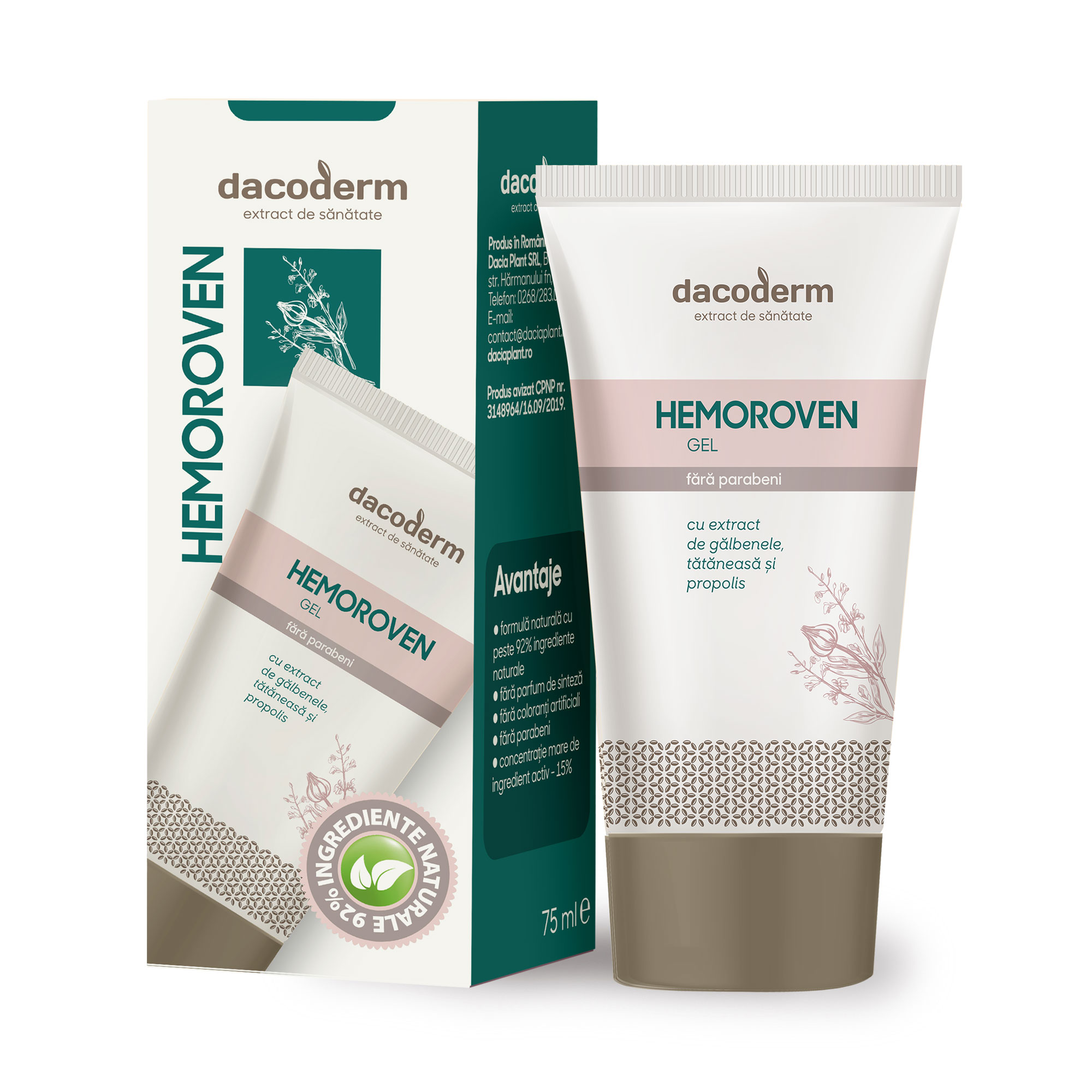 Gel Hemoroven, 75ml, Dacoderm