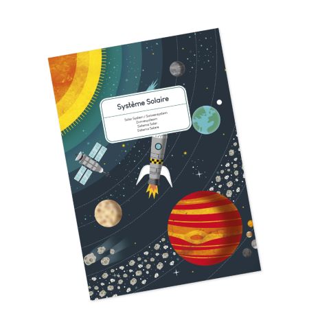 Puzzle educativ, 100 piese, Sistemul solar, + 5 ani, Janod 731844