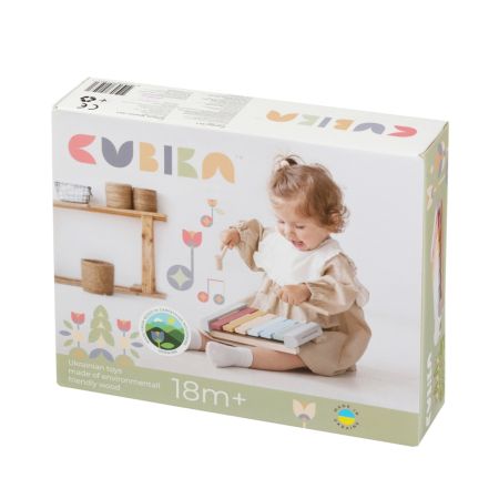 Jucarie din lemn Xilofon 2, 18 luni+, Cubika 731898