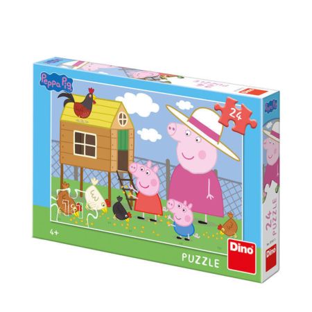 Puzzle Purcelusa Peppa si Puisorii, 4 ani+, 24 piese, Dino Toys