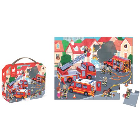Puzzle Pompieri, 24 piese, + 3 ani, Janod 731925