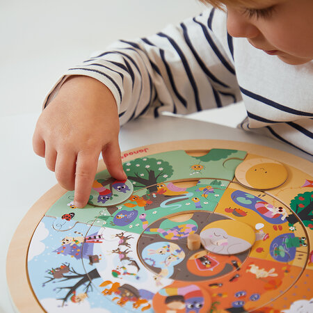 Puzzle rotund, Gradina, + 4 ani, Janod 731959