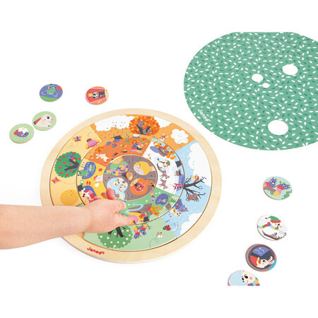 Puzzle rotund, Gradina, + 4 ani, Janod 731963