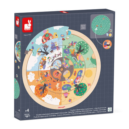 Puzzle rotund, Gradina, + 4 ani, Janod 731958