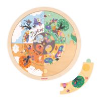 Puzzle rotund, Gradina, + 4 ani, Janod