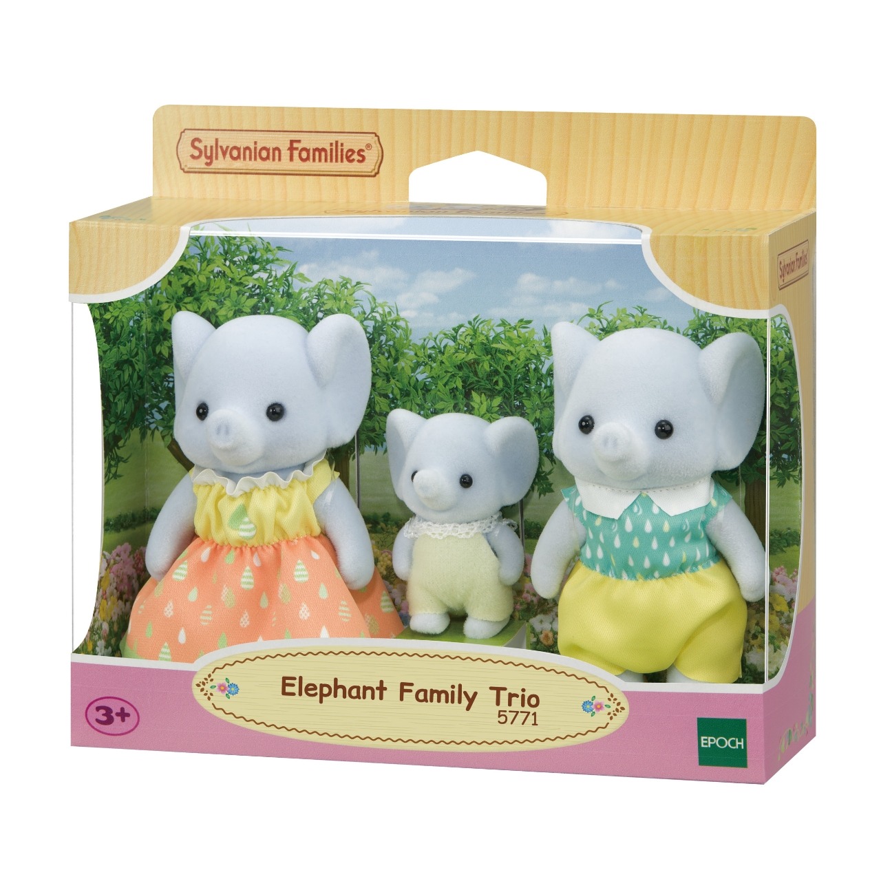 Figurine Familia Elefanteilor Trio, 3 ani+, Sylvanian Families