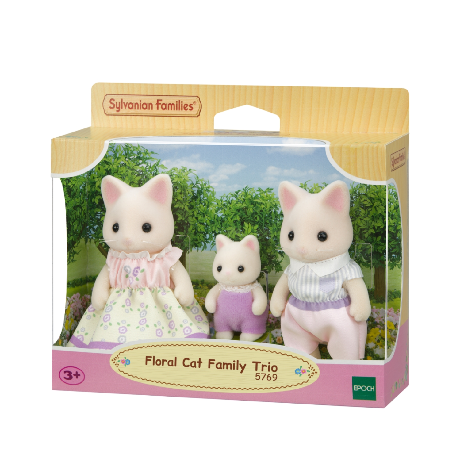 Figurine Familia Pisicutelor floral trio, 3 ani+, Sylvanian Families