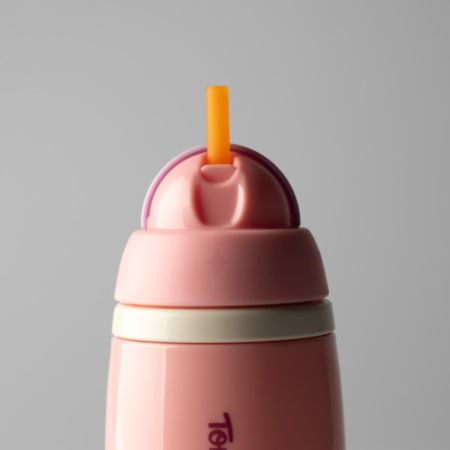 Cana cu pai izoterma rezistenta la scurgeri, Roz, 12 luni+, TT0525, 266 ml, Tommee Tippee 732032