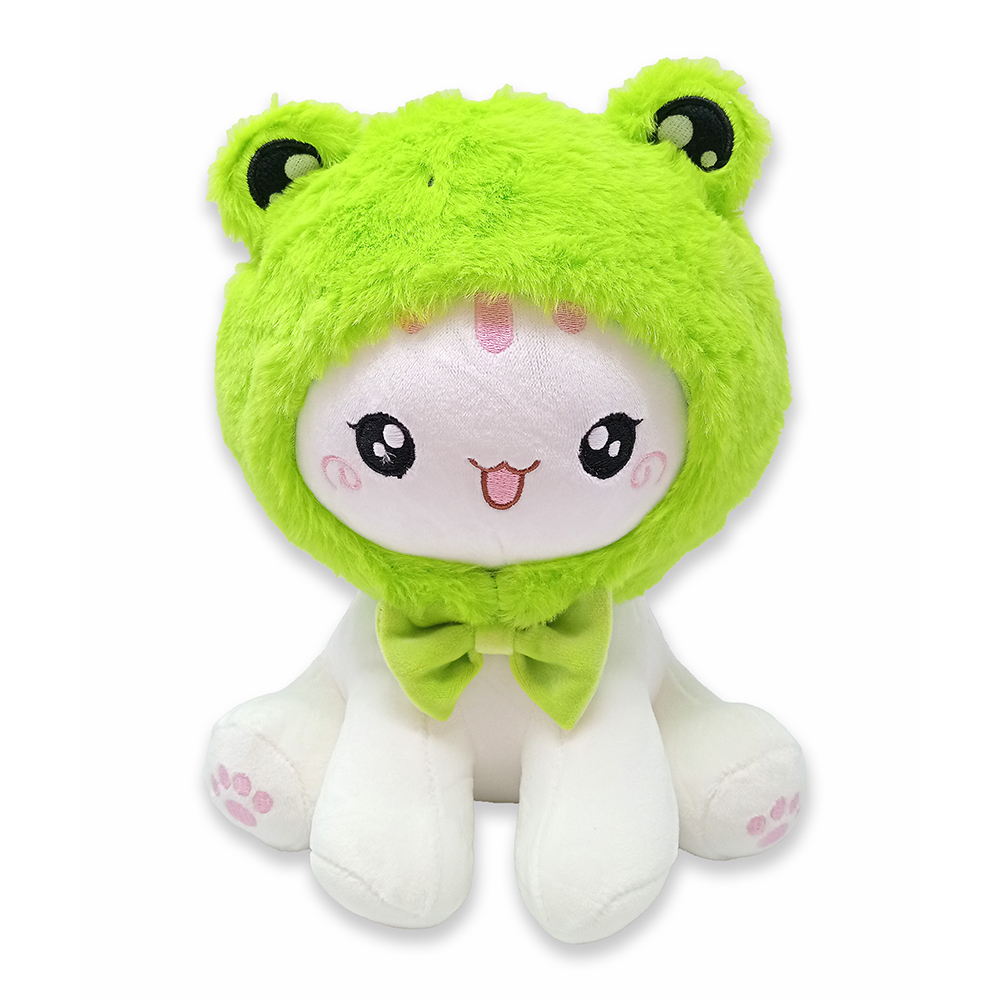 Jucarie plus Funny Cat, 28 cm, Verde, Vyapara