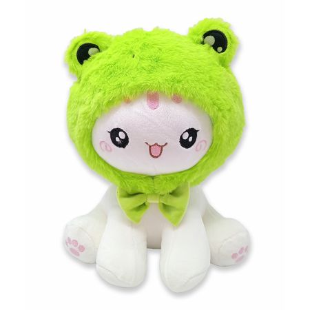 Jucarie plus Funny Cat, 28 cm, Verde, Vyapara