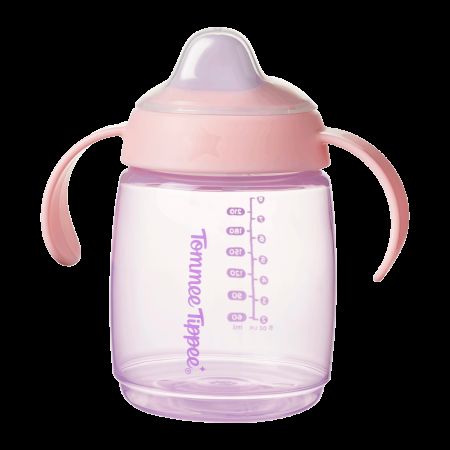 Cana cu cioc de antrenament Sippee, Roz, 6 luni+, 300 ml, Tommee Tippee