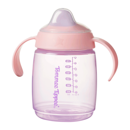 Cana cu cioc de antrenament Sippee, Roz, 6 luni+, 300 ml, Tommee Tippee