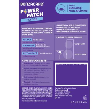 Benzacare Power Patch anti-acnee, 36 bucati, Galderma 732117