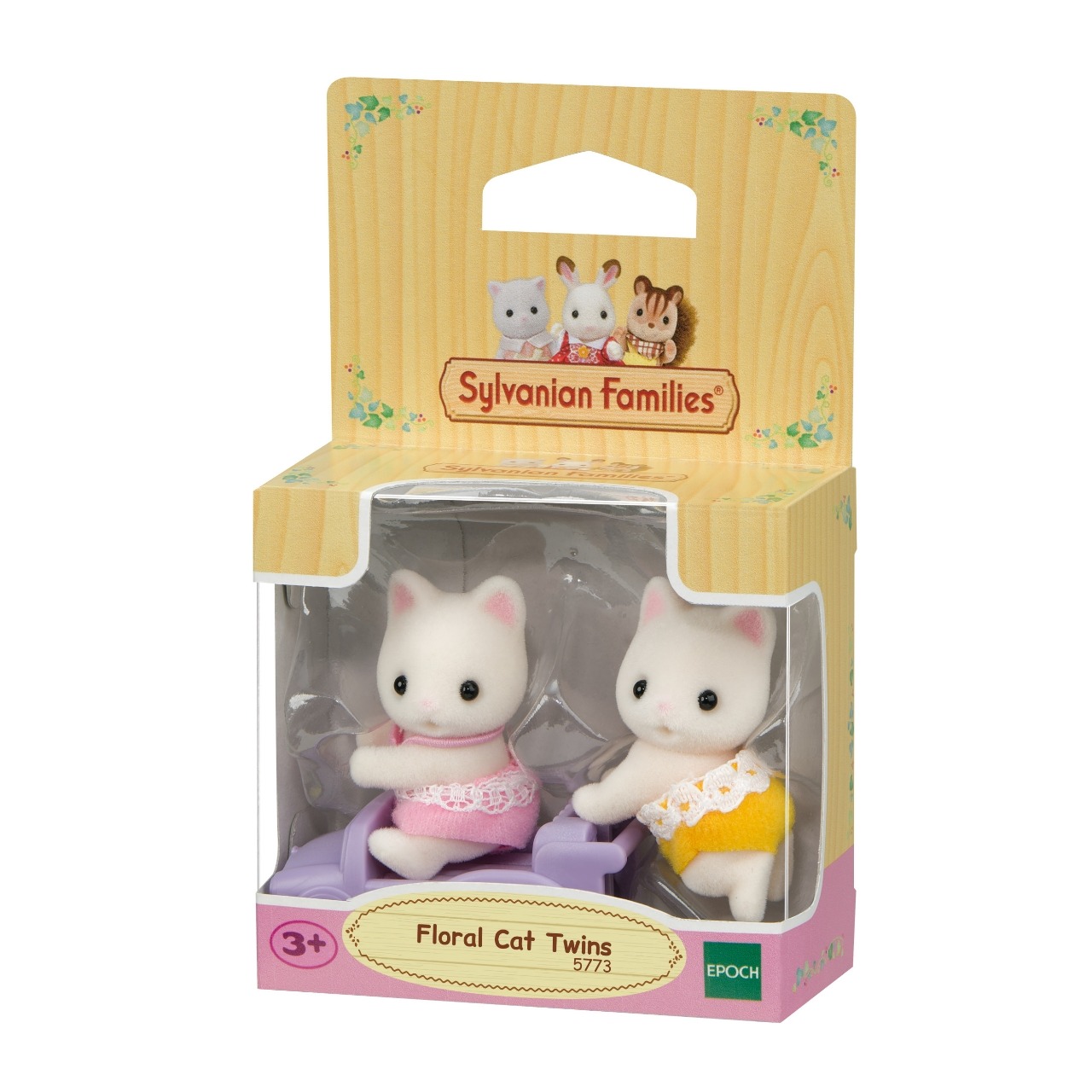 Figurine Gemeni Pisicute floral, 3 ani+, Sylvanian Families