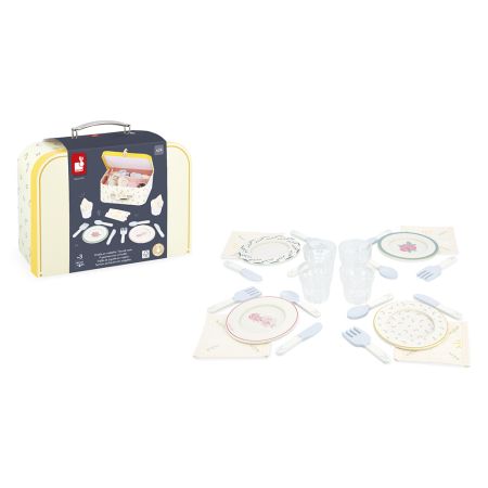 Set de masa cu valiza si accesorii Shiny Grandma, + 3 ani, Janod 732243