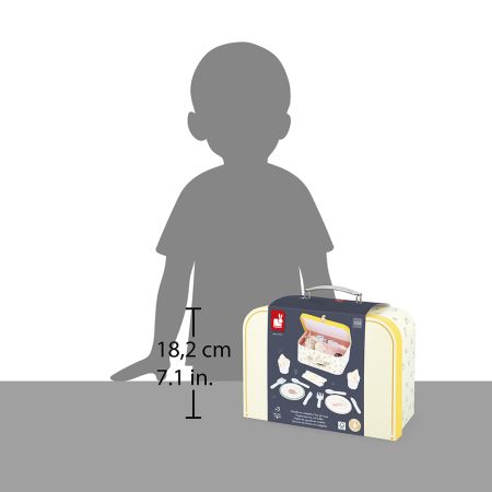 Set de masa cu valiza si accesorii Shiny Grandma, + 3 ani, Janod 732236