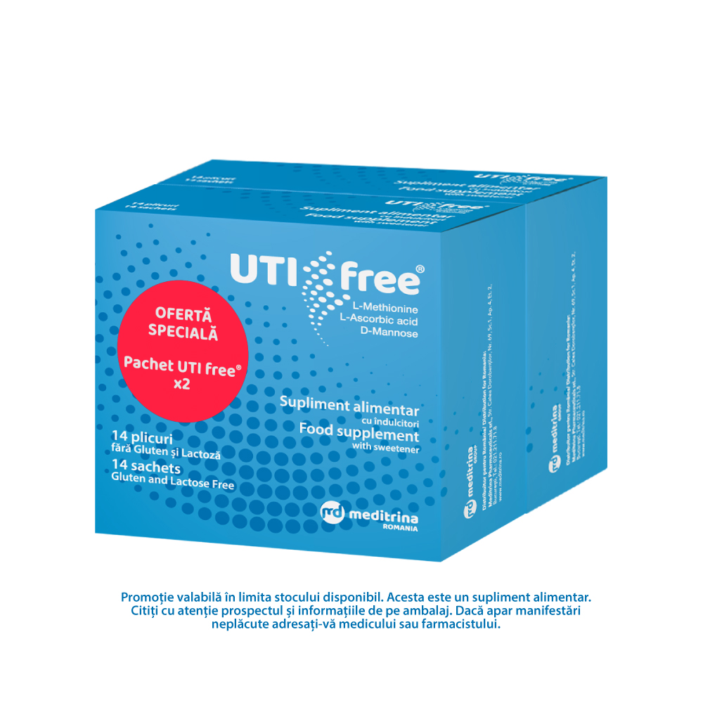 Pachet UTI-Free, 2 cutii x14 plicuri, Meditrina