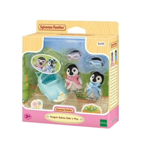 Figurine Pinguini cu masinuta, 3 ani+, Sylvanian Families