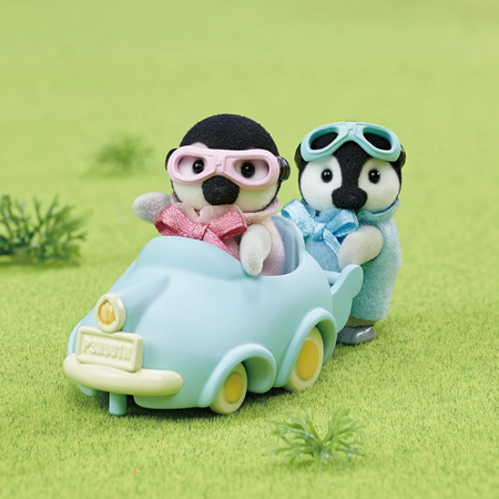 Figurine Pinguini cu masinuta, 3 ani+, Sylvanian Families 732322