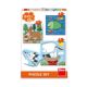 Set 3 puzzle Unde locuiesc animalele?, 2 ani+, Dino Toys 732339